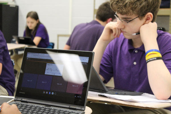 CENTRAL STUDENTS RECEIVE NEW CHROMEBOOKS FOR THE 2019-2020 SCHOOL YEAR -- Students use their Chromebooks to work on their assignments.