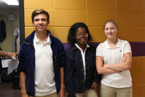 SOPHOMORE CLASS OFFICERS HOPE TO INSTILL MOTIVATION IN THEIR PEERS — The sophomore class officers, pictured from left to right, are President Jack Graham, Vice President Jessica Foster, and Secretary Sydney Stone, and they have big plans for the 2019-2020 school year.