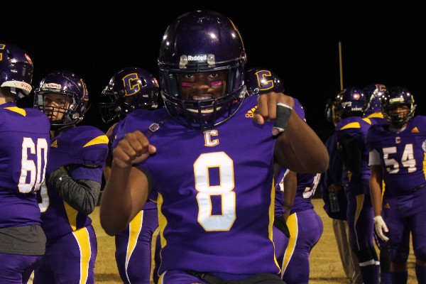 2019-2020 CENTRAL POUNDERS FOOTBALL  -- Senior Kelvin McGhee poses for the camera at the 2019 football Senior Night game against Anderson County, which took place on October 24.