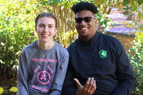 CENTRALS 2019 BOWLING TEAM IS SMALL BUT STRONG -- Anna Markstrom and CJ WIlliams genuinely enjoy their time on Central’s bowling team.