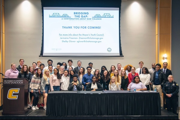 HAMILTON COUNTY STUDENTS ADVOCATE REFORM AT MAYOR'S YOUTH COUNCIL GUN VIOLENCE EVENT -- The members of the Mayor's Youth Council pose for a picture after their successful panel discussion.