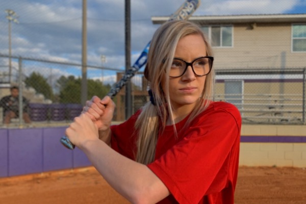 CENTRAL’S SOFTBALL TEAM ASPIRES TO ADVANCE TO THE STATE TOURNAMENT THIS SEASON -- Senior Ina Henderson is ready to hit the ball during their preseason practice. 