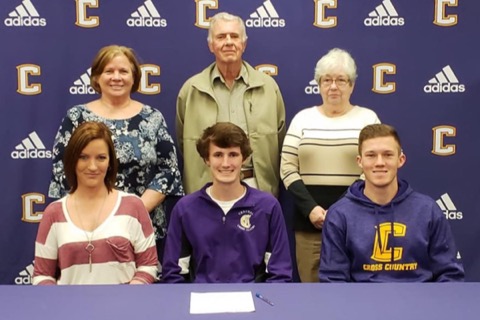 KAIGEN MULKEY SIGNS TO UTC ON A CROSS COUNTRY SCHOLARSHIP -- Kaigen Mulkey accepts his cross country scholarship.