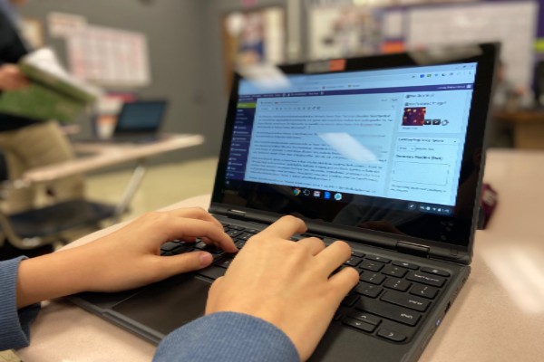 STUDENTS CAN BUY $50 CHROMEBOOK THROUGH TECH GOES HOME PROGRAM -- When purchased, the students are able to use their laptop for their own personal reasons.