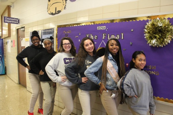 CENTRAL IS ADEQUATELY REPRESENTED BY 2020 MISS CENTRAL COURT -- From left to right: Seniors Janhia Russell, Skylar Murray, Cassandra Castillo, Janai Blakemore, and Bileah Sit.