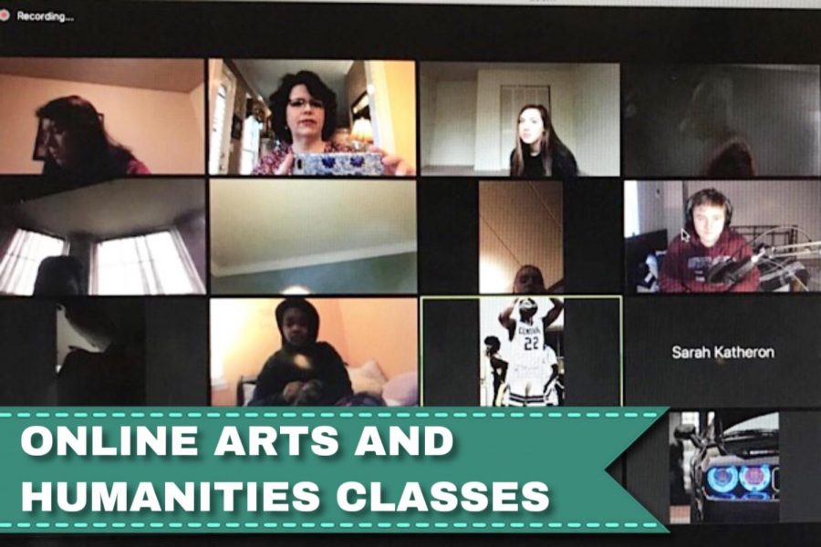 ARTS AND HUMANITIES CLASSES HELD ONLINE -- The Central Voices hold a virtual Zoom meeting.