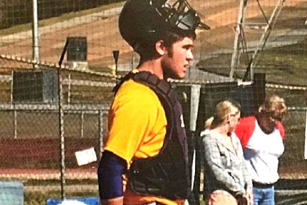 ASSISTANT BASEBALL COACH TANNER MOWERY STEPS DOWN AS HE STEPS INTO HIS FUTURE-- Tanner Mowery playing catcher when he attended Central High School.
