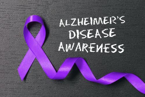 ALZHEIMERS AWARENESS MONTH -- The month of November shines a light on dementia. This is symbolized by a purple ribbon. 