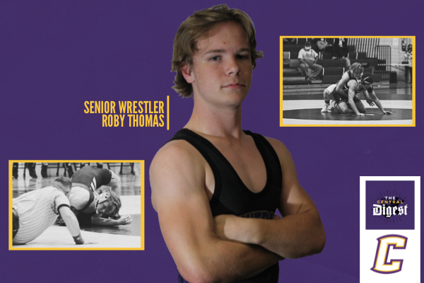 NEW WRESTLER SENIOR ROBY THOMAS -- Senior Roby Thomas looks use his experience to help Centrals younger wrestlers grow.