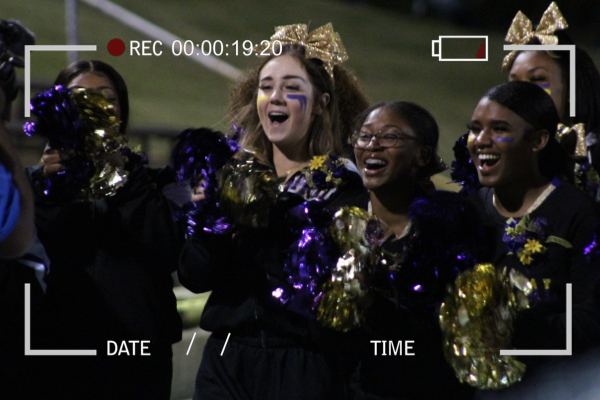 CENTRAL BRINGS IN NFHS LIVE STREAMING -- Central cheerleaders cheer on the Pounders.