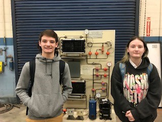 TWO CENTRAL STUDENTS ARE FIRST IN COUNTY TO EARN GREEN CERTIFICATION -- Amaya Landess-Feldman and Cruz Johnson have earned recognition for learning about renewable energy and efficiency.