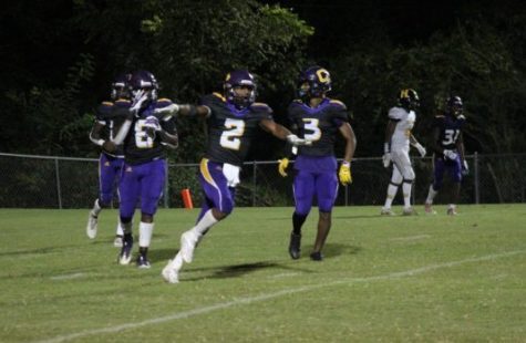 EXTRA INNINGS: DEFENSE PLAYS KEY ROLE IN POUNDERS THREE GAME WIN STREAK -- The Central defense celebrating after making a goal line stand vs. HIxson. 