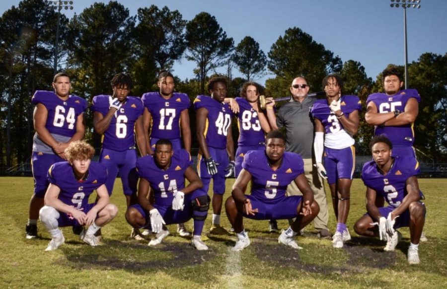 COACH+JONES%2C+SEVEN+FOOTBALL+POUNDERS+NAMED+TO+TENNESSEE+EAST-WEST+ALL-STAR+GAME+--+The+eleven+senior+football+players+pictured+with+Coach+Curt+Jones.