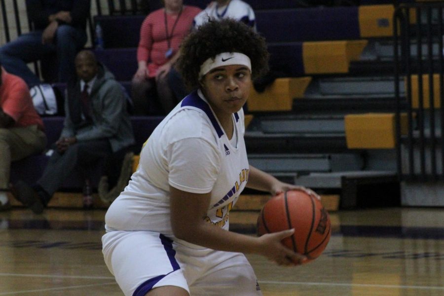 CENTRAL GIRLS BASKETBALL WINS FIRST GAME OF SEASON, DOMINATES LOOKOUT VALLEY -- Game picture taken of Lady Pounder. 