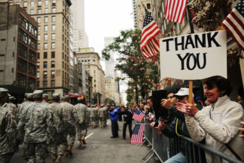 THANK YOU, VETERANS-- A photo from the Veterans Parade donated to the digest.