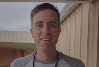 WELCOMING CENTRAL HIGH SCHOOLS NEW BIBLE HISTORY TEACHER MR. STERNBERG-- Mr. Sternberg pictured outside his classroom. 
