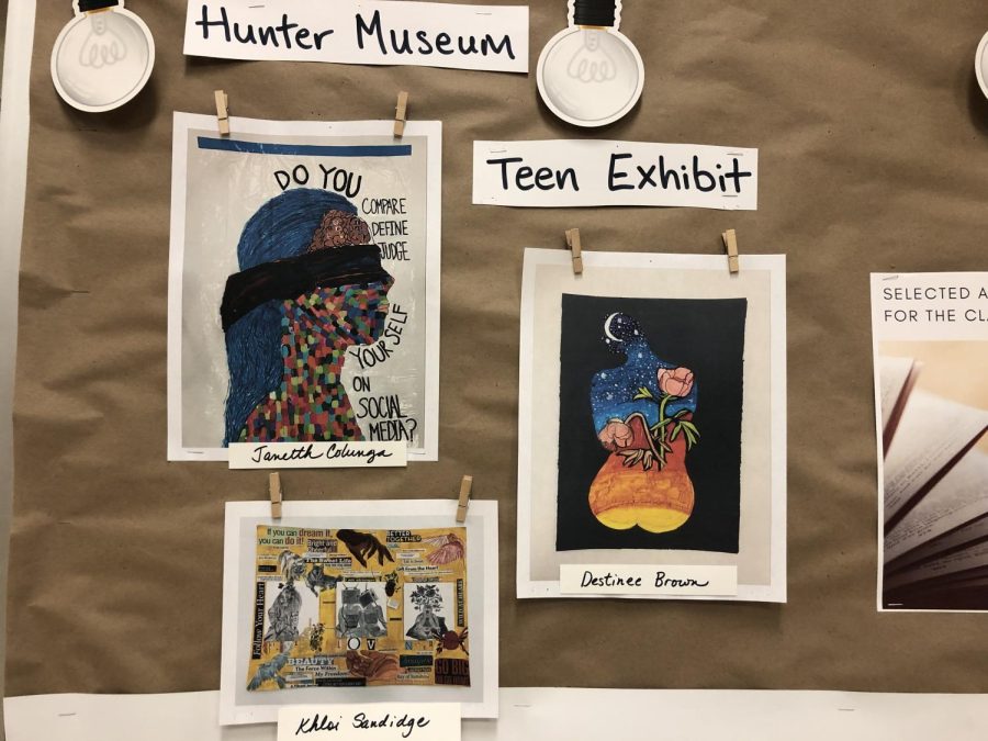 THREE STUDENTS ACCEPTED INTO HUNTER MUSEUM OF ART -- Destinee Brown, Khloi Sandidges, And Janetth Colungas art work. 
