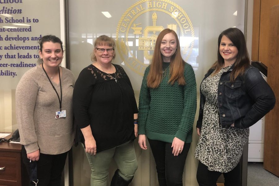 CENTRAL COUNSELORS -- Helping kick off National School Counselors Week 2022 are (left to right) Ms. Melody Hoffman, counselor; Mrs. Stacy Alexander, college access coordinator; Mrs. Shea Vetterick, counselor, and Ms. Chelsea Thornhill, counselor.