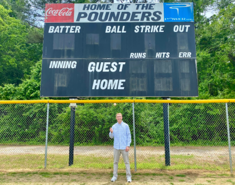 LUKE KEOWN: SEE YOU LATER, CENTRAL -- Keown pictured by the baseball scoreboard at Gene Lively Baseball field. 