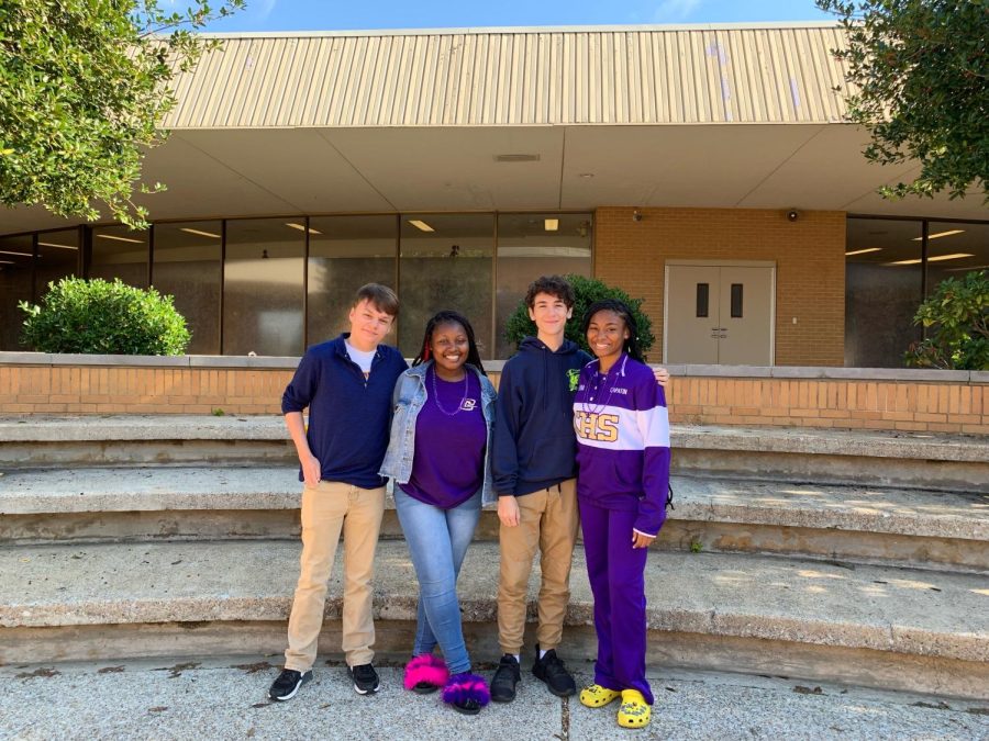 CENTRAL HIGH SCHOOL 2022-2023 CLASS REPRESENTATIVES HAVE BEEN CHOSEN- Pictured above from left to right is Treasurer Seth Young, Secretary Sydney Tory, Vice President Carson Simms, and President Alivia Harvest.  