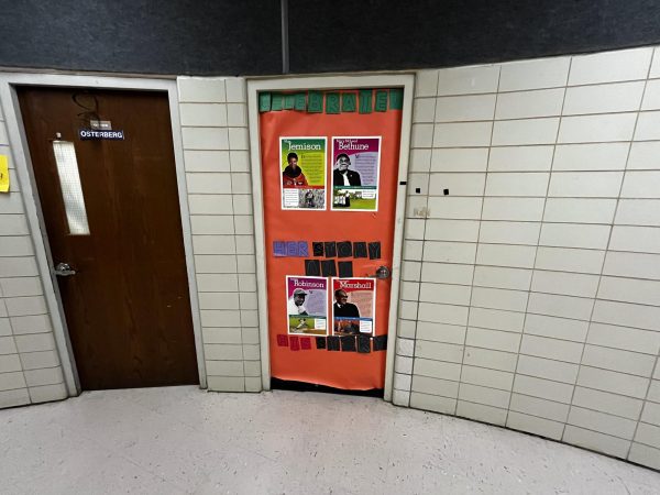 Mr. Sealss door decorated for Black History Month
